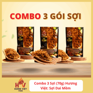 Combo 3 Sợi (70g) Hương Việt: Sợi Dai Mềm